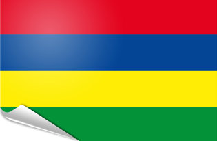 Adhesive flag Mauritius