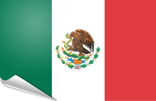 Adhesive flag Mexico