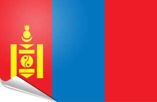 Adhesive flag Mongolia