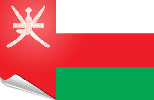 Adhesive flag Oman