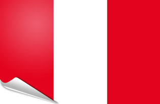 Adhesive flag Peru