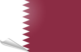 Adhesive flag Qatar