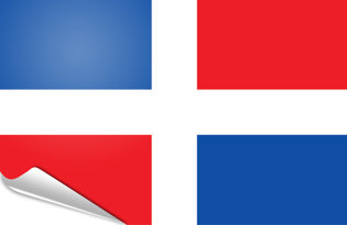 Adhesive flag Dominican Republic