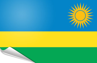 Adhesive flag Rwanda