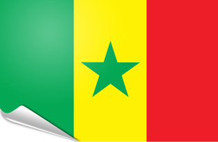 Adhesive flag Senegal