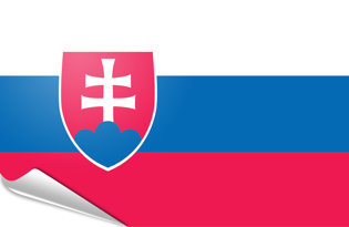 Adhesive flag Slovakia