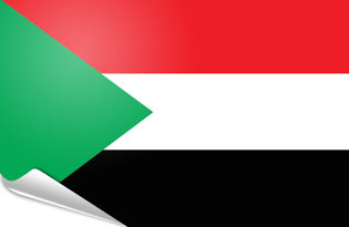 Adhesive flag Sudan