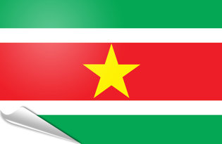 Adhesive flag Suriname