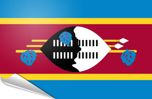 Adhesive flag Swaziland