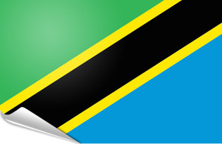 Adhesive flag Tanzania