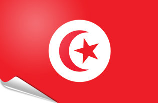 Adhesive flag Tunisia