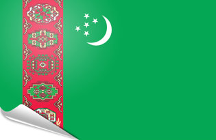 Adhesive flag Turkmenistan