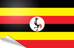 Adhesive flag Uganda