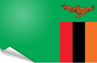 Adhesive flag Zambia