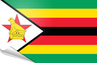 Adhesive flag Zimbabwe