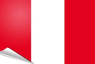 Adhesive flag Peru