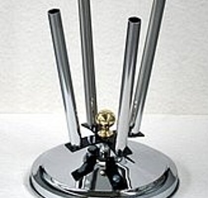 Base 4 Bandiere in Ottone Cromato