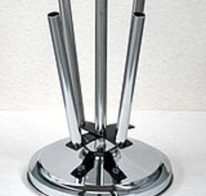 Base 5 Bandiere in Ottone Cromato