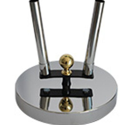 Base 2 Bandiere in Ferro Cromato