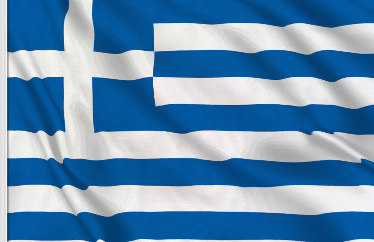 BANDERINA Griega 10 x 15 cm para Coche AZ FLAG BANDERIN de Grecia 15x10cm con Ventosa 