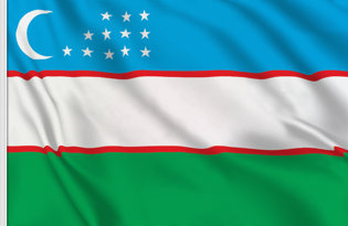 Uzbekistan Table Flag