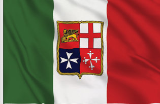 Bandera Italia Marina Mercante