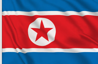 North Korea Table Flag