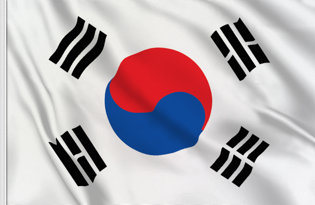 South Korea Table Flag
