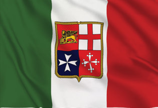 Bandera Italia Marina Mercante