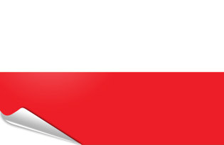 Adhesive flag Poland