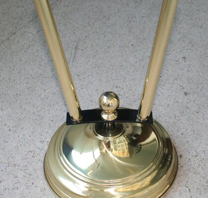 Base 2 Bandiere in Ottone Cromato