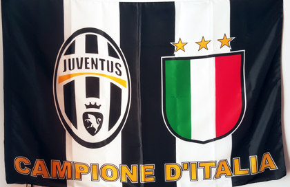 Bandera Juventus Campione d'Italia